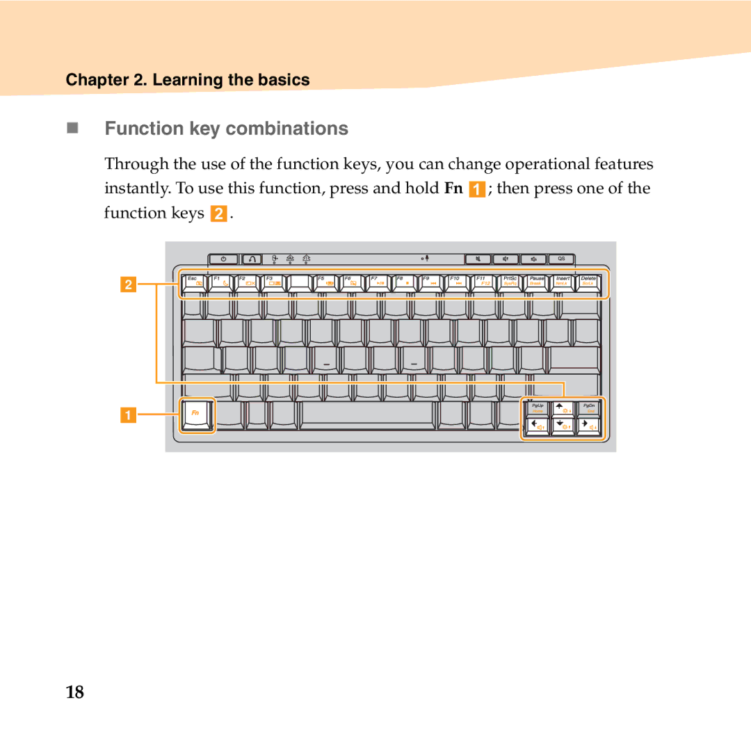 Lenovo S12 manual „ Function key combinations 