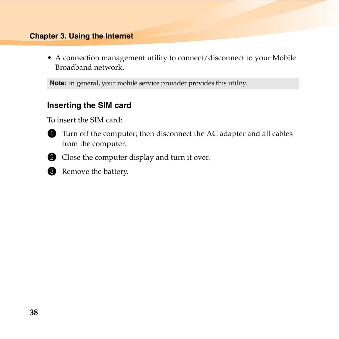 Lenovo S12 manual Inserting the SIM card 