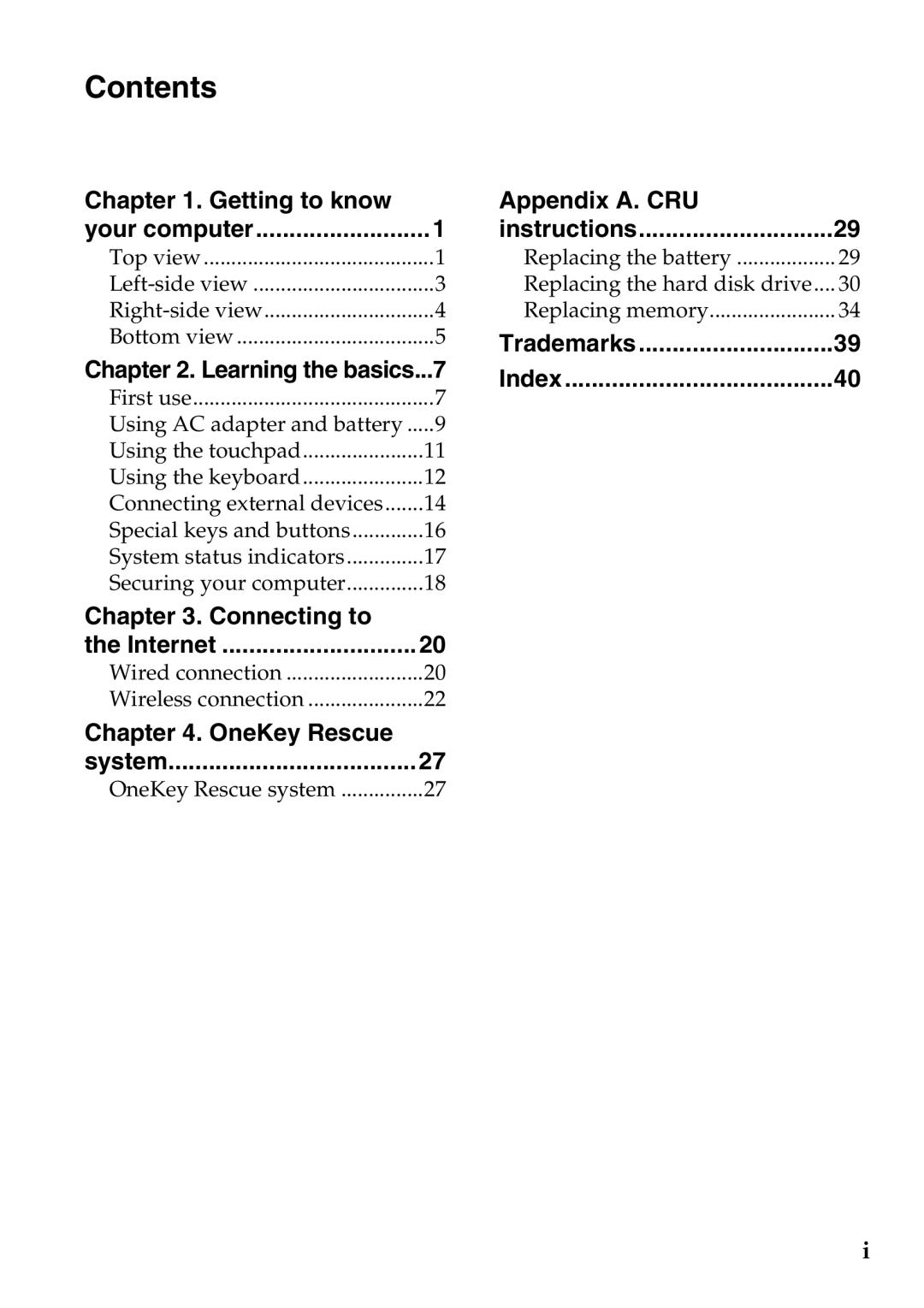 Lenovo S205 manual Contents 