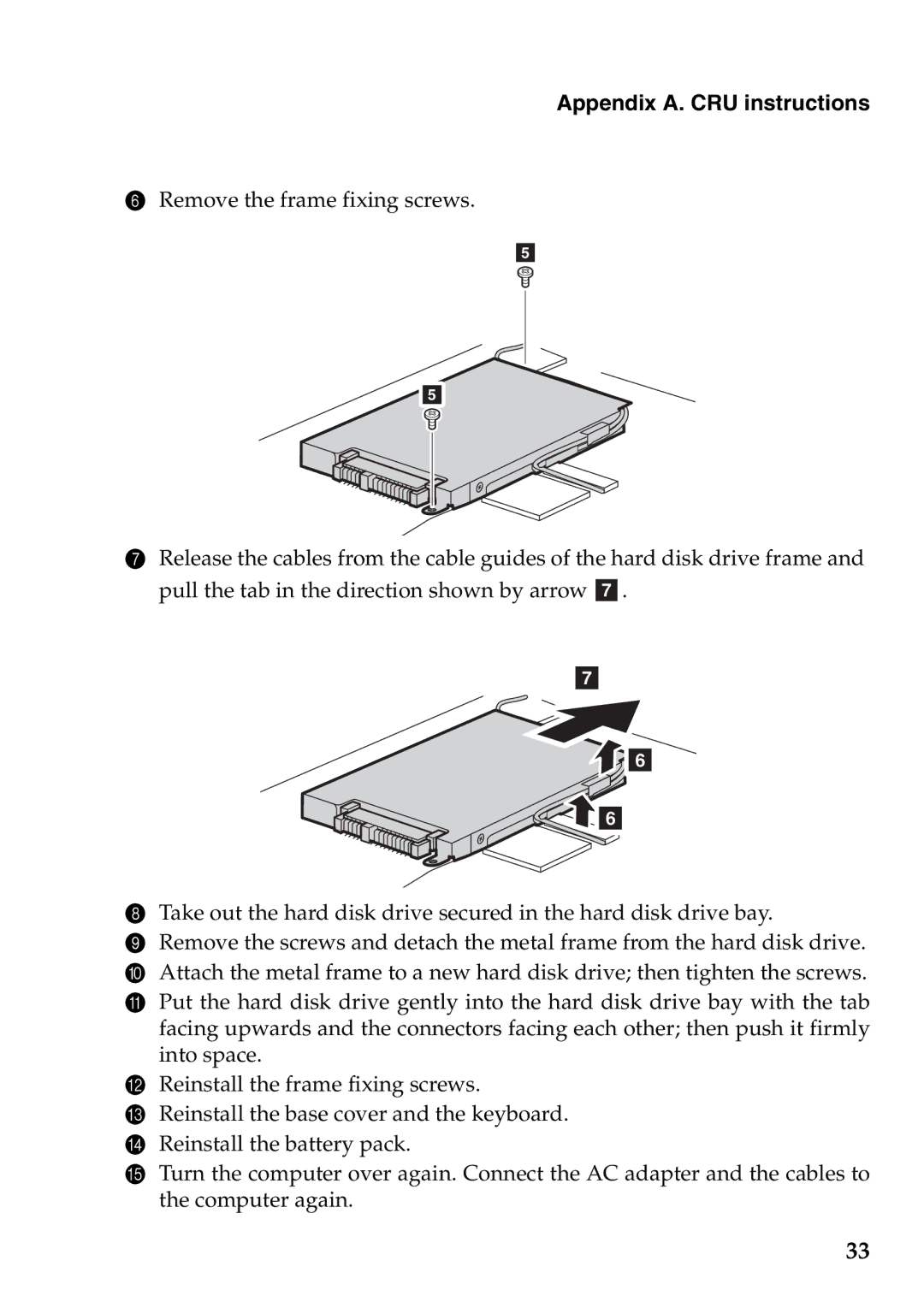 Lenovo S205 manual Appendix A. CRU instructions 