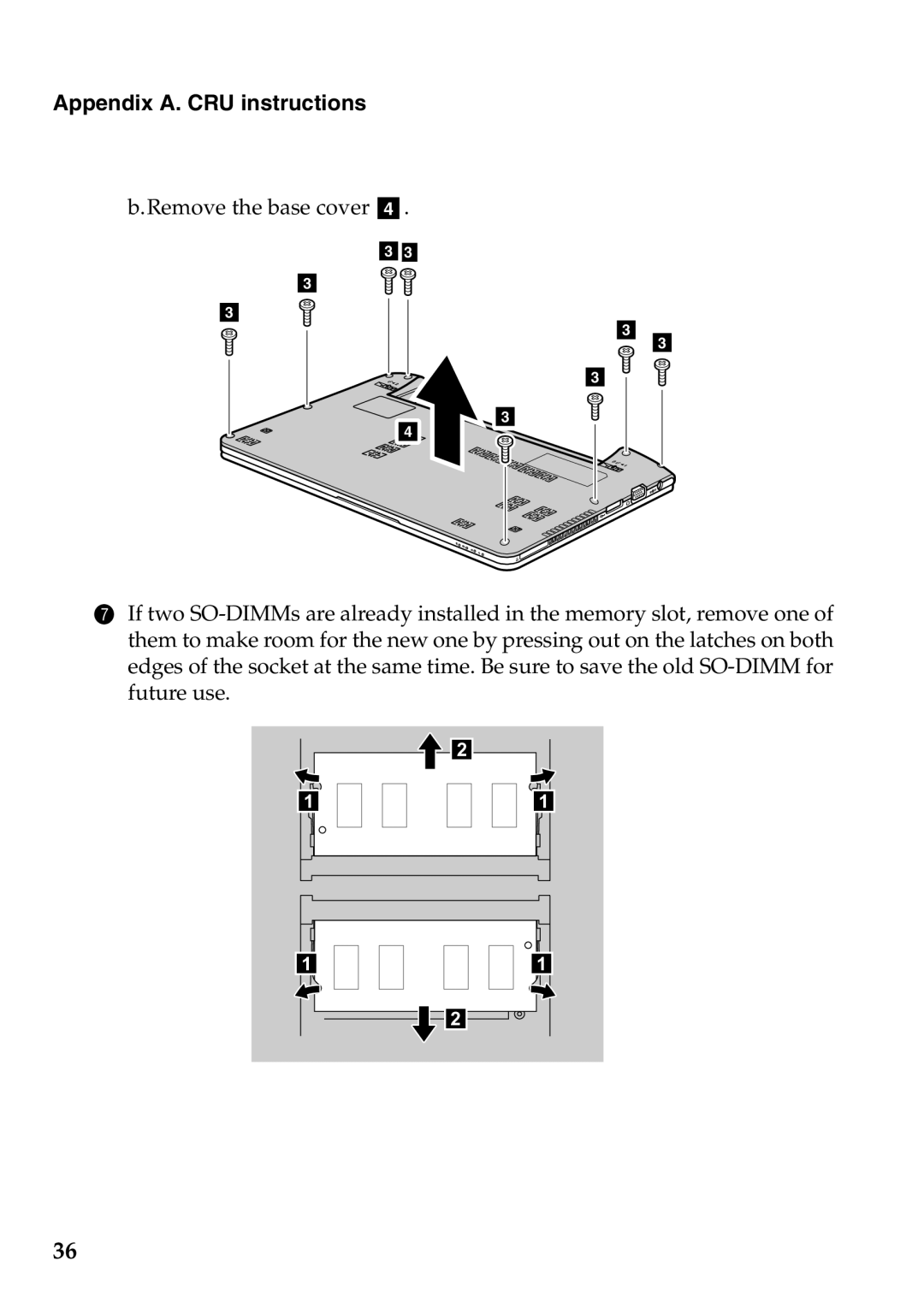 Lenovo S205 manual Appendix A. CRU instructions 