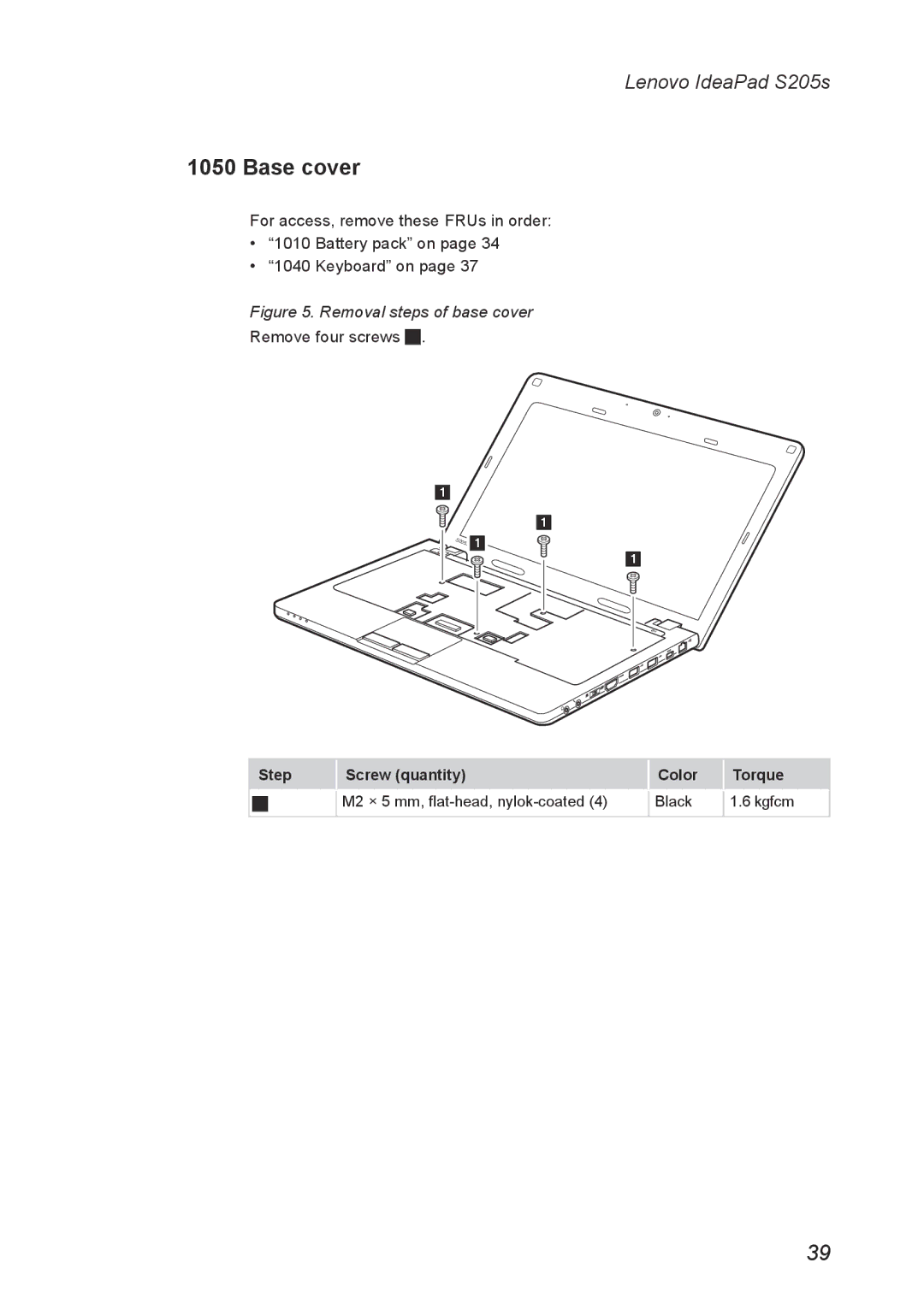 Lenovo S205S manual Base cover, Removal steps of base cover 