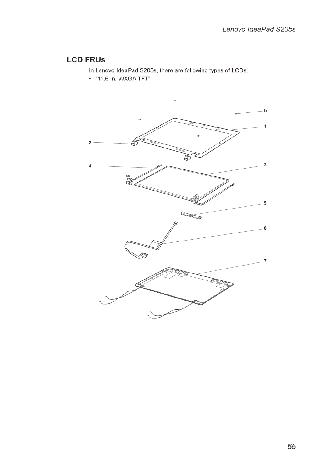 Lenovo S205S manual LCD FRUs 