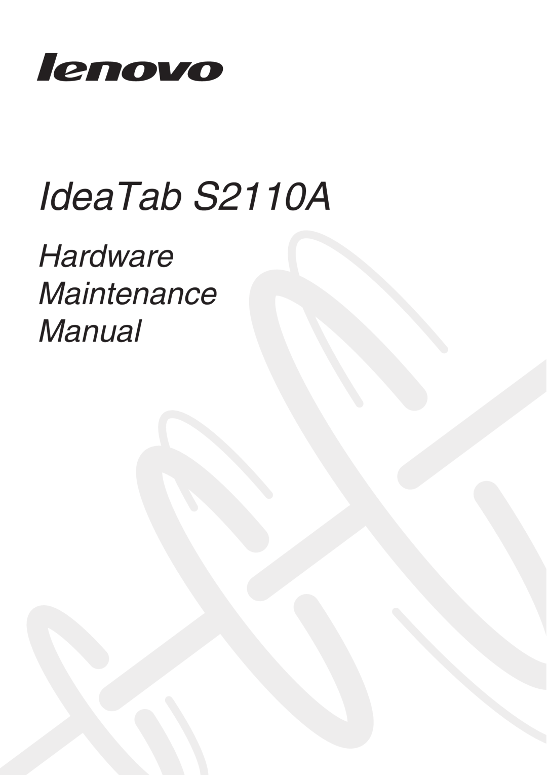 Lenovo manual IdeaTab S2110A, Hardware Maintenance Manual 