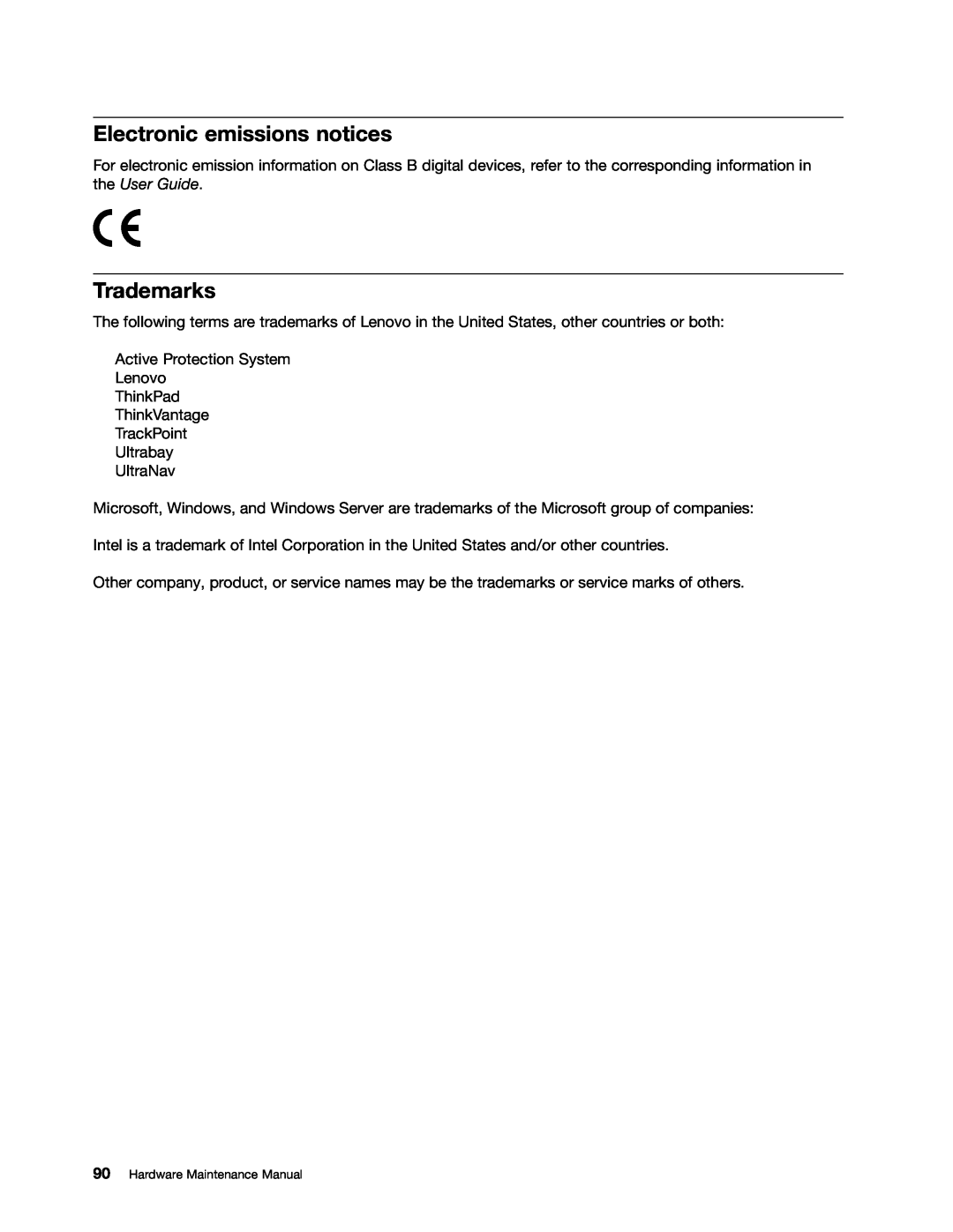 Lenovo S230U, 33472YU manual Electronic emissions notices, Trademarks 
