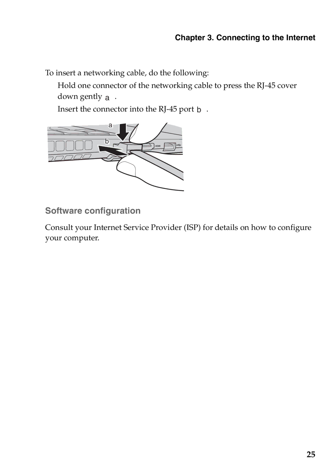 Lenovo S400, S405, S300 manual „ Software configuration, Connecting to the Internet 