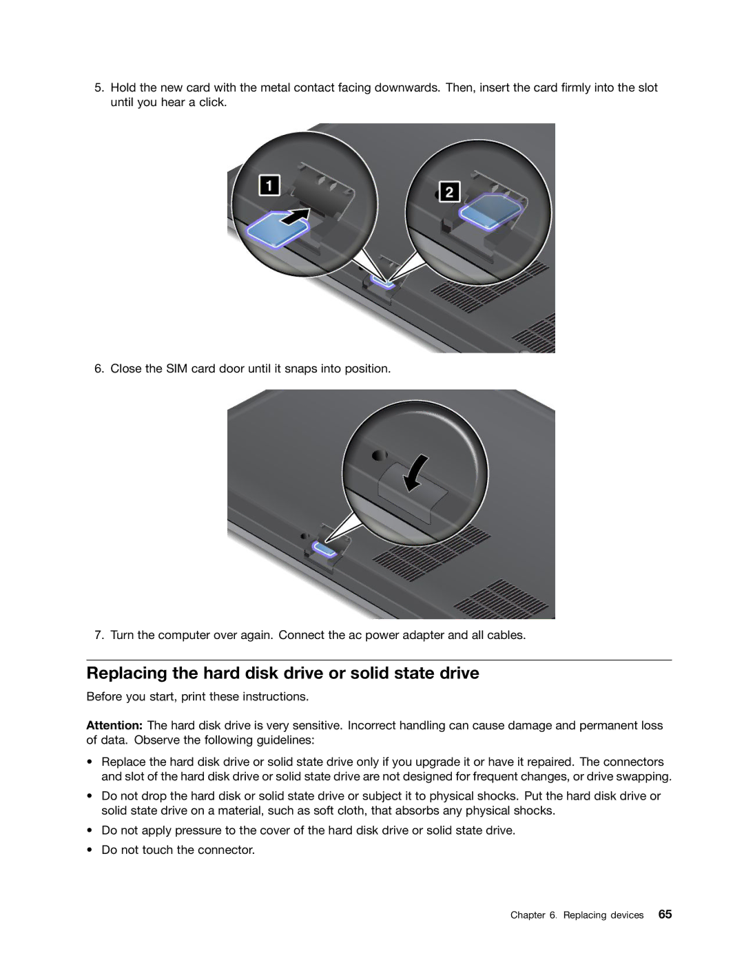 Lenovo S430 manual Replacing the hard disk drive or solid state drive 