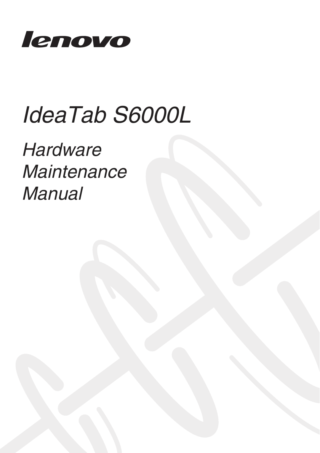 Lenovo manual IdeaTab S6000L 