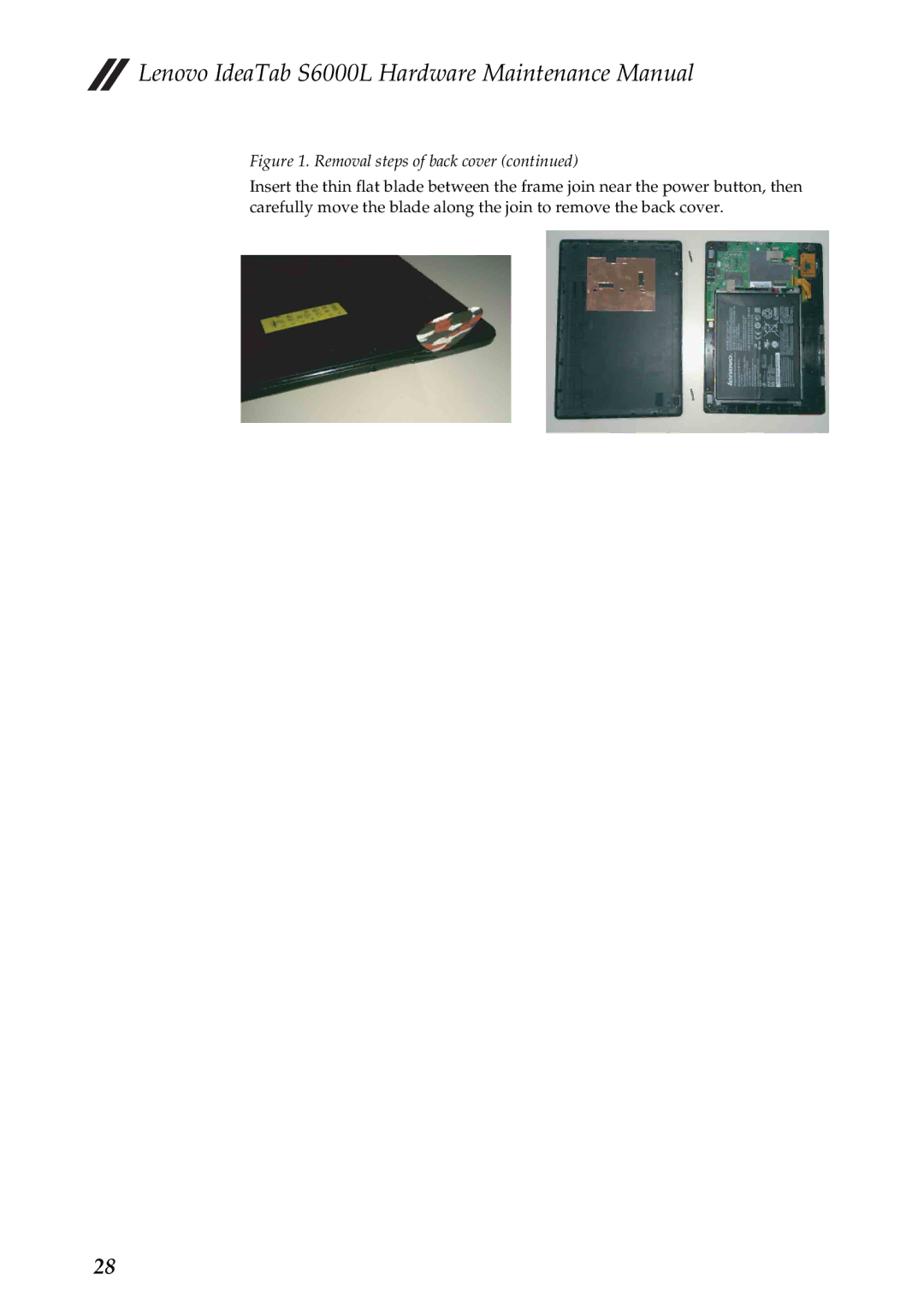 Lenovo manual Lenovo IdeaTab S6000L Hardware Maintenance Manual 