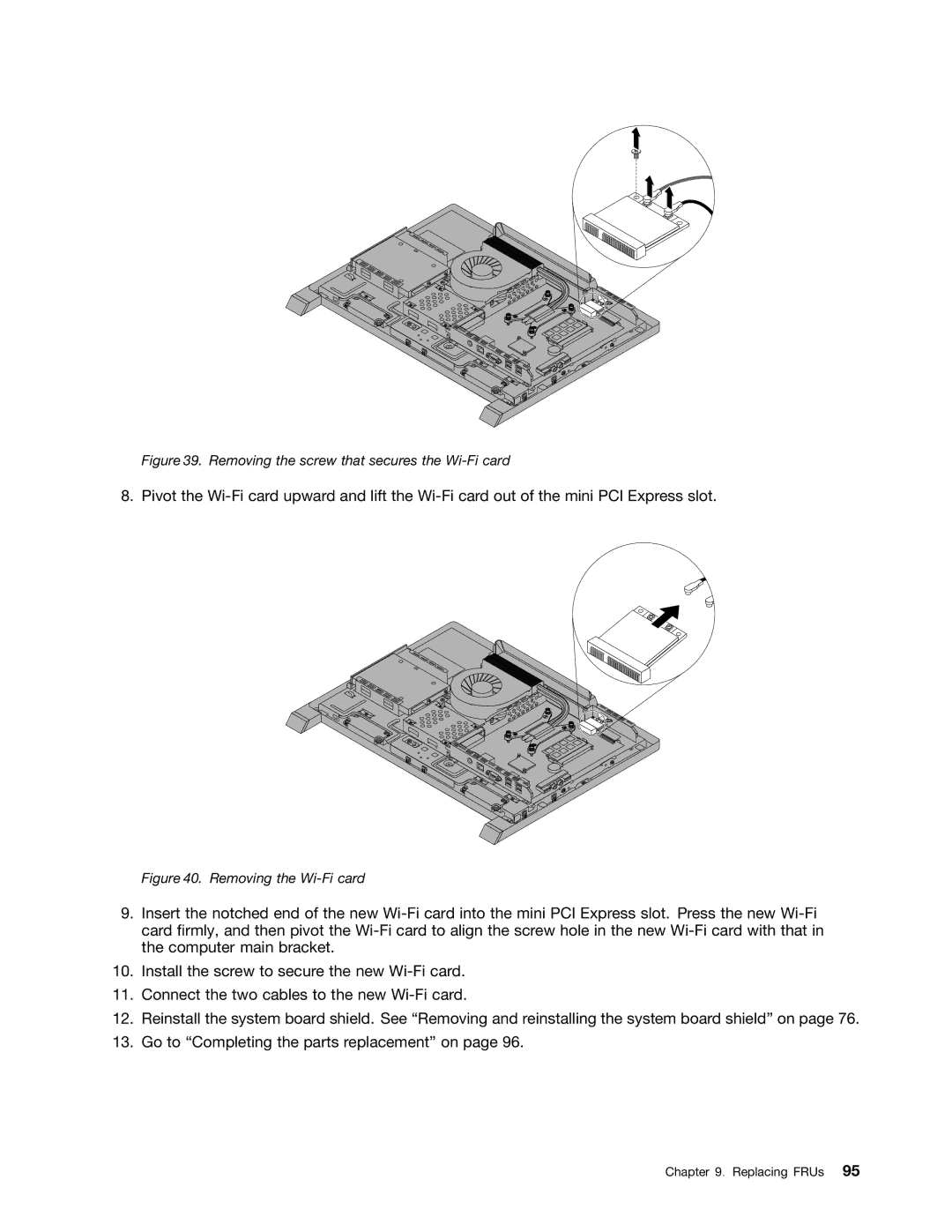 Lenovo S710 manual Removing the screw that secures the Wi-Fi card 