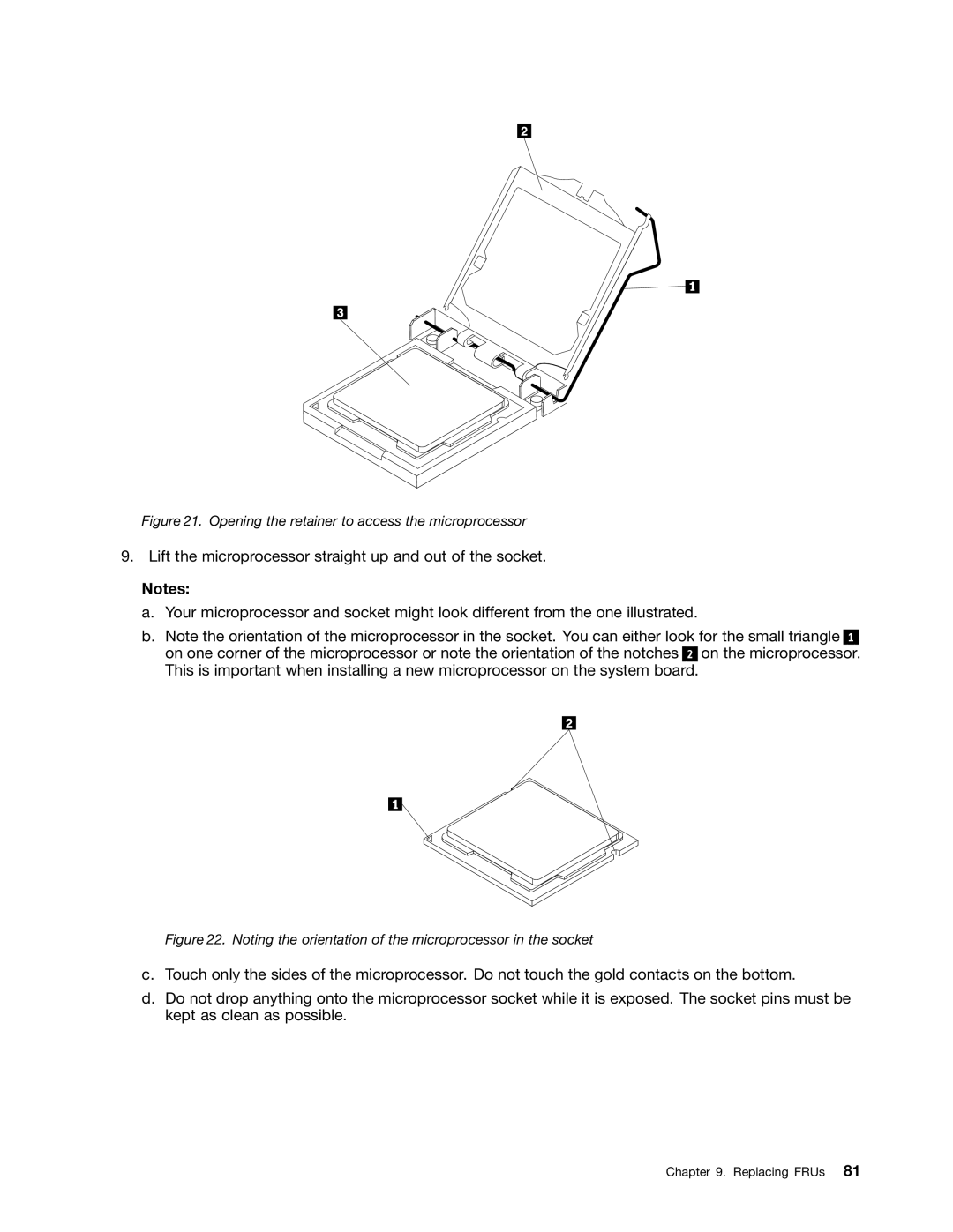 Lenovo S710 manual Opening the retainer to access the microprocessor 