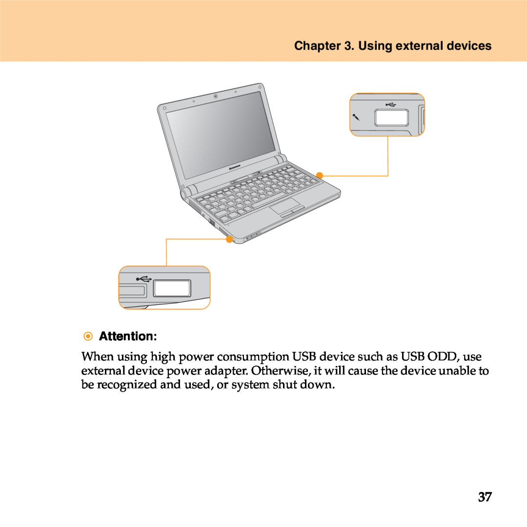 Lenovo S9 manual Using external devices 
