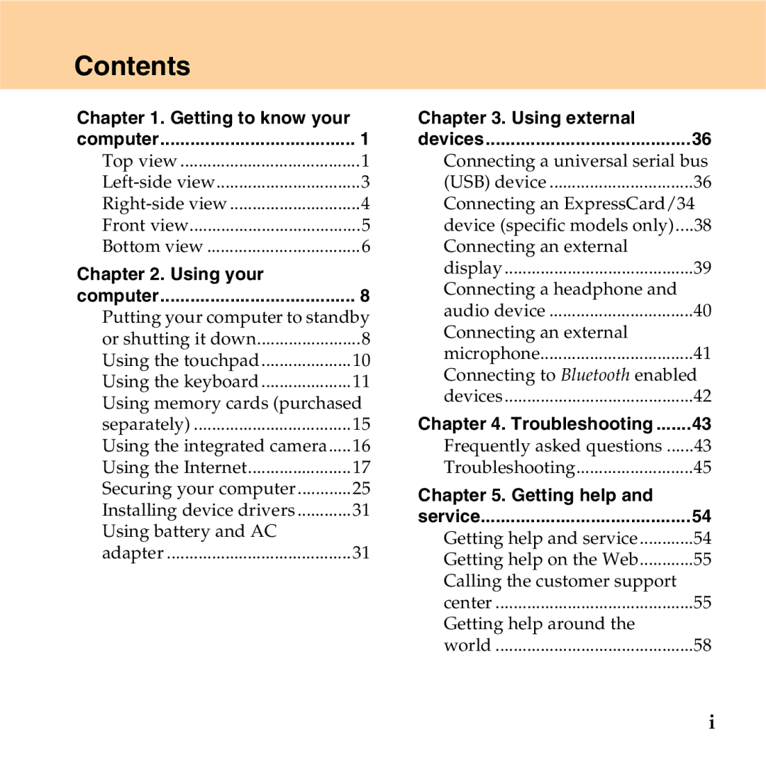 Lenovo S9 manual Contents 