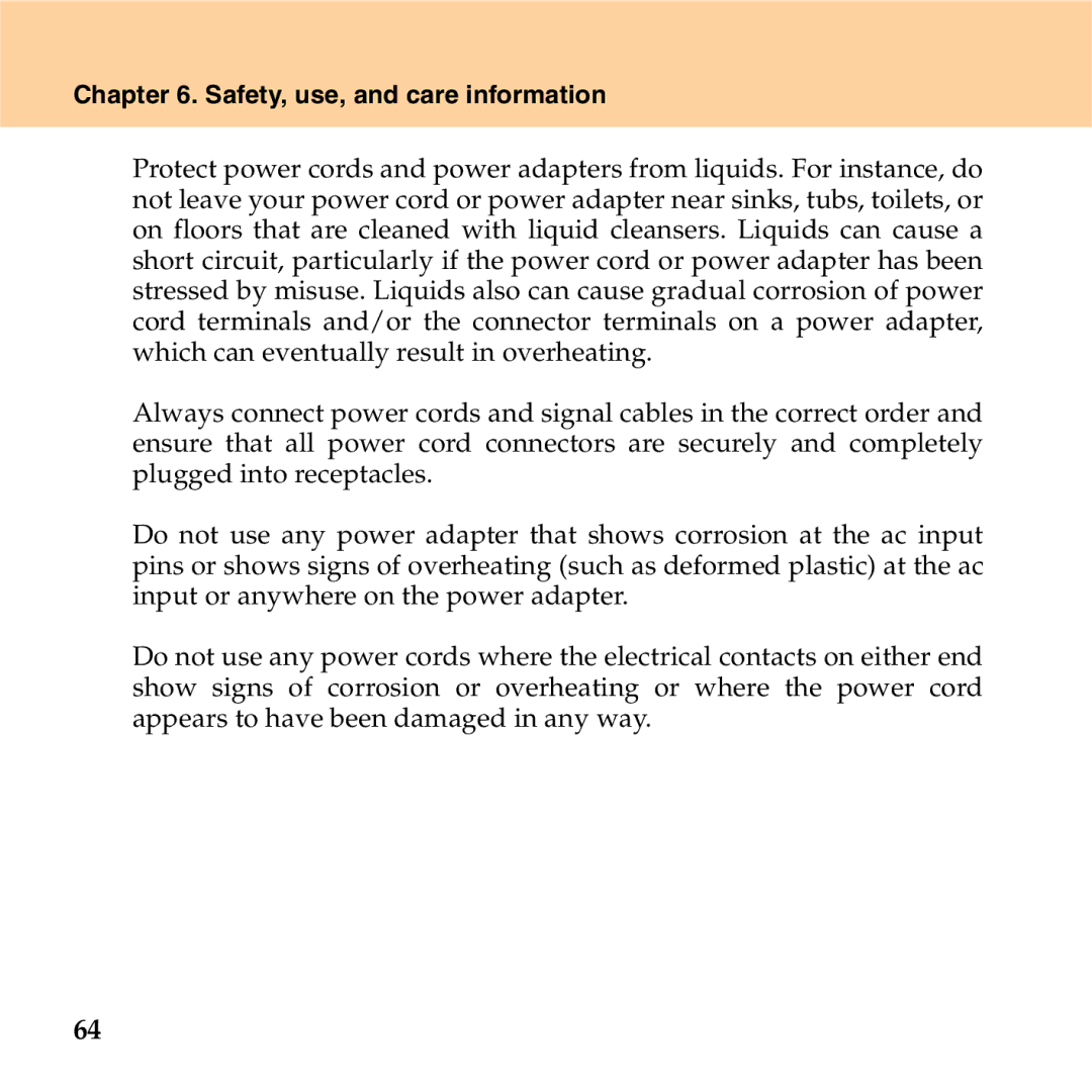 Lenovo S9 manual Safety, use, and care information 