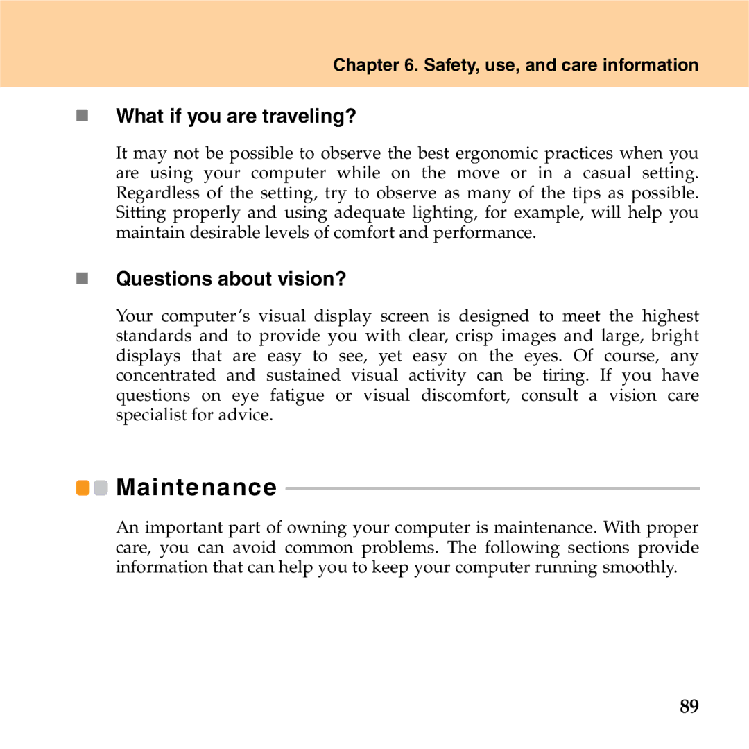Lenovo S9 manual „ What if you are traveling?, „ Questions about vision? 