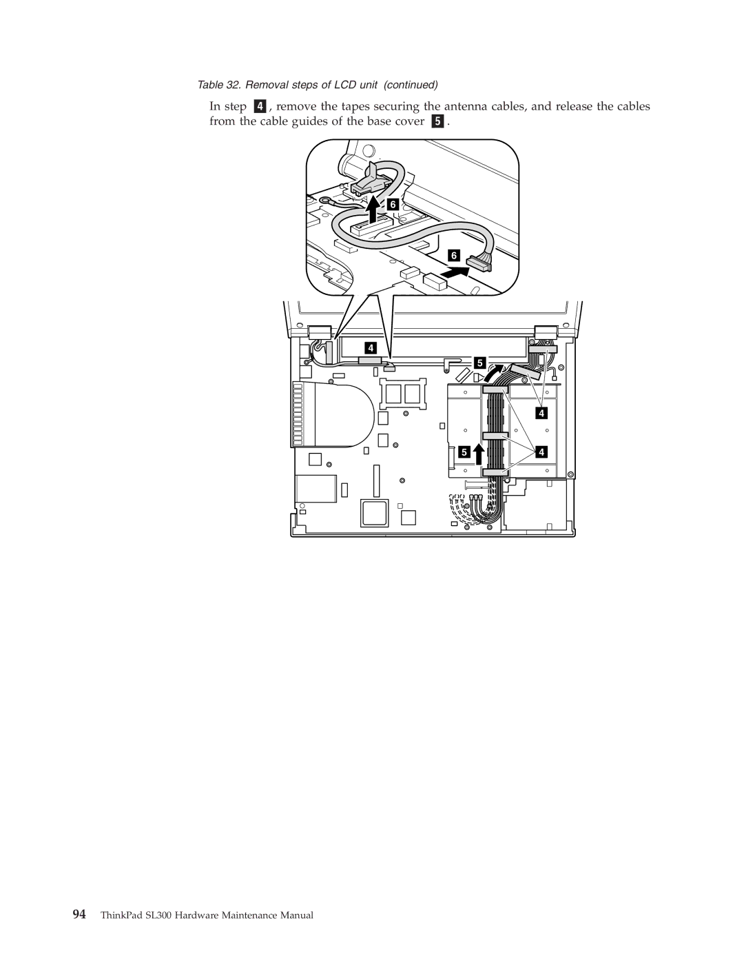 Lenovo SL300 manual Removal steps of LCD unit 