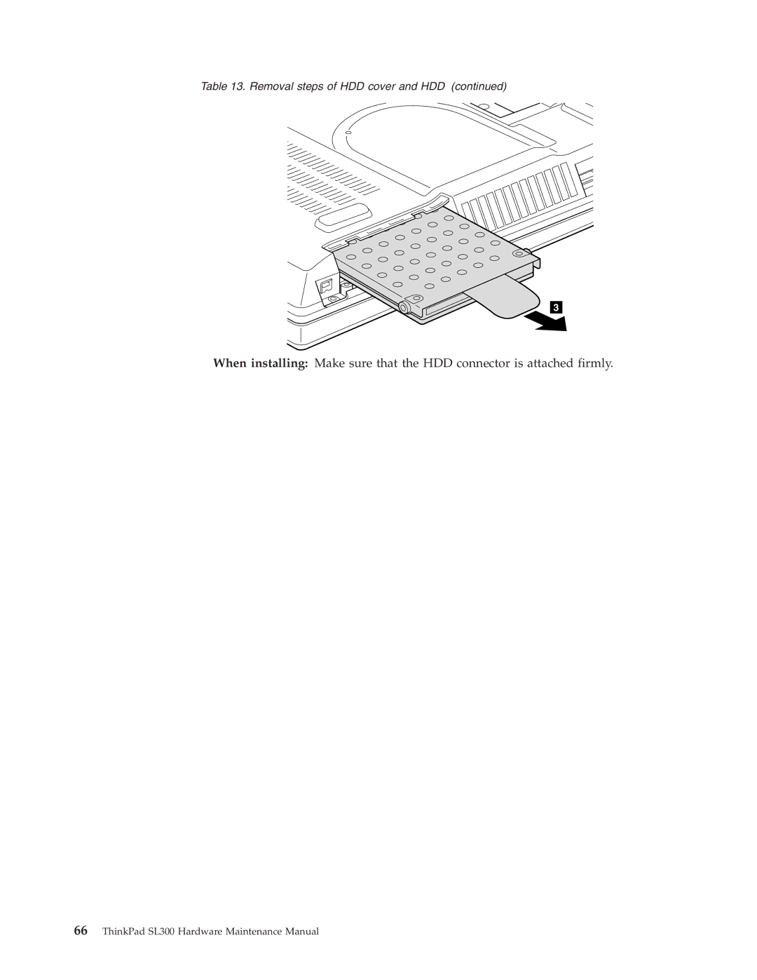 Lenovo SL300 manual Removal steps of HDD cover and HDD 