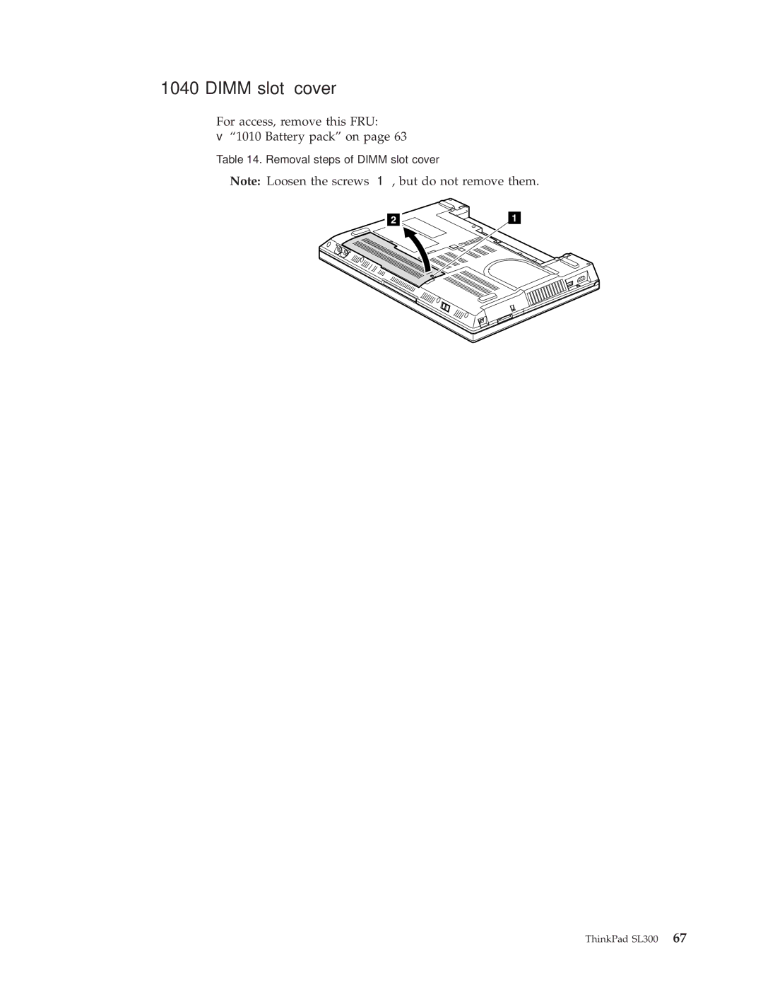 Lenovo SL300 manual Dimm slot cover 