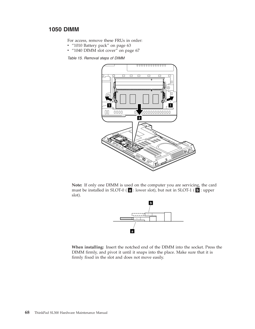 Lenovo SL300 manual Dimm 