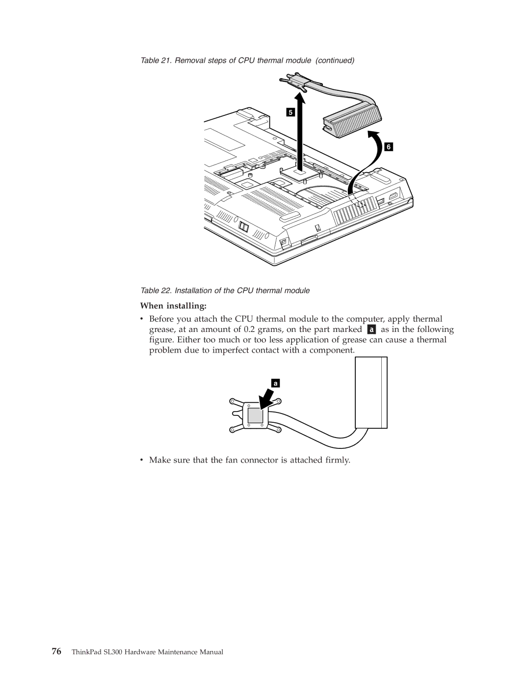 Lenovo SL300 manual When installing 