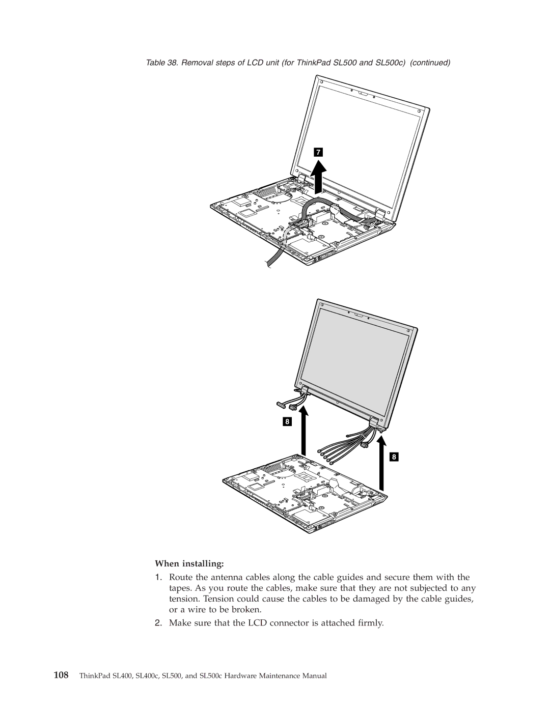 Lenovo SL500c, SL400c manual When installing 