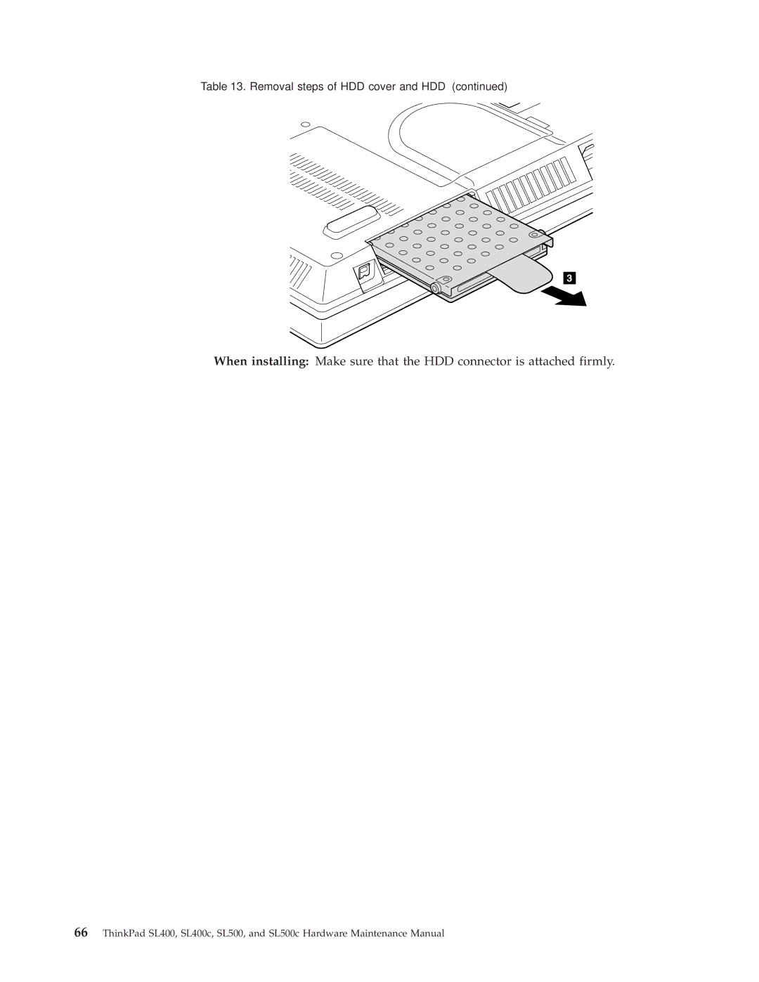 Lenovo SL500c, SL400c manual Removal steps of HDD cover and HDD 