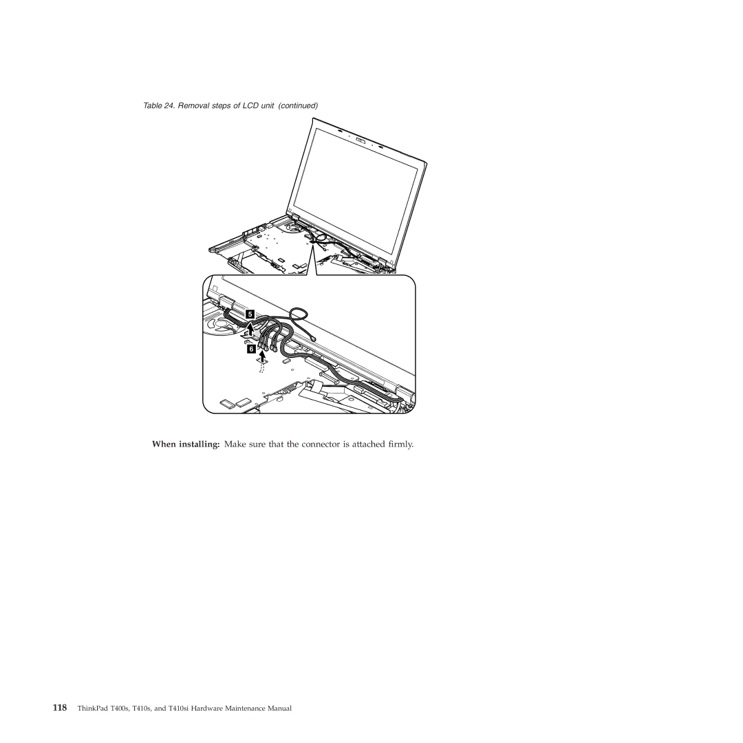 Lenovo T400S, T410SI manual Removal steps of LCD unit 