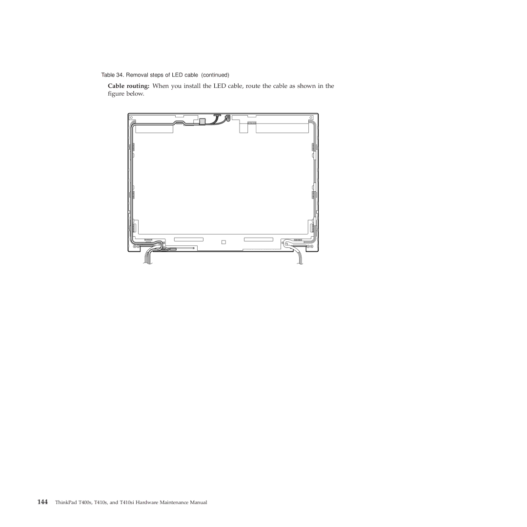 Lenovo T400S, T410SI manual Removal steps of LED cable 