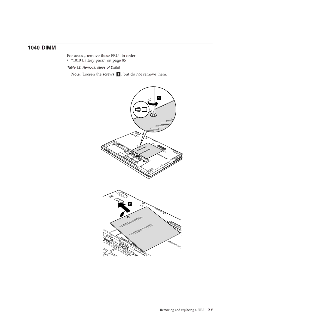 Lenovo T410SI, T400S manual Dimm 