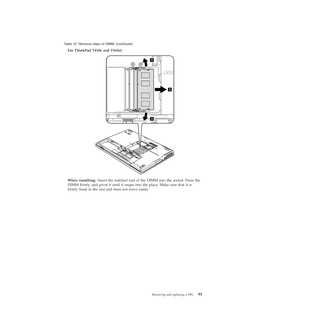 Lenovo T410SI, T400S manual For ThinkPad T410s and T410si 