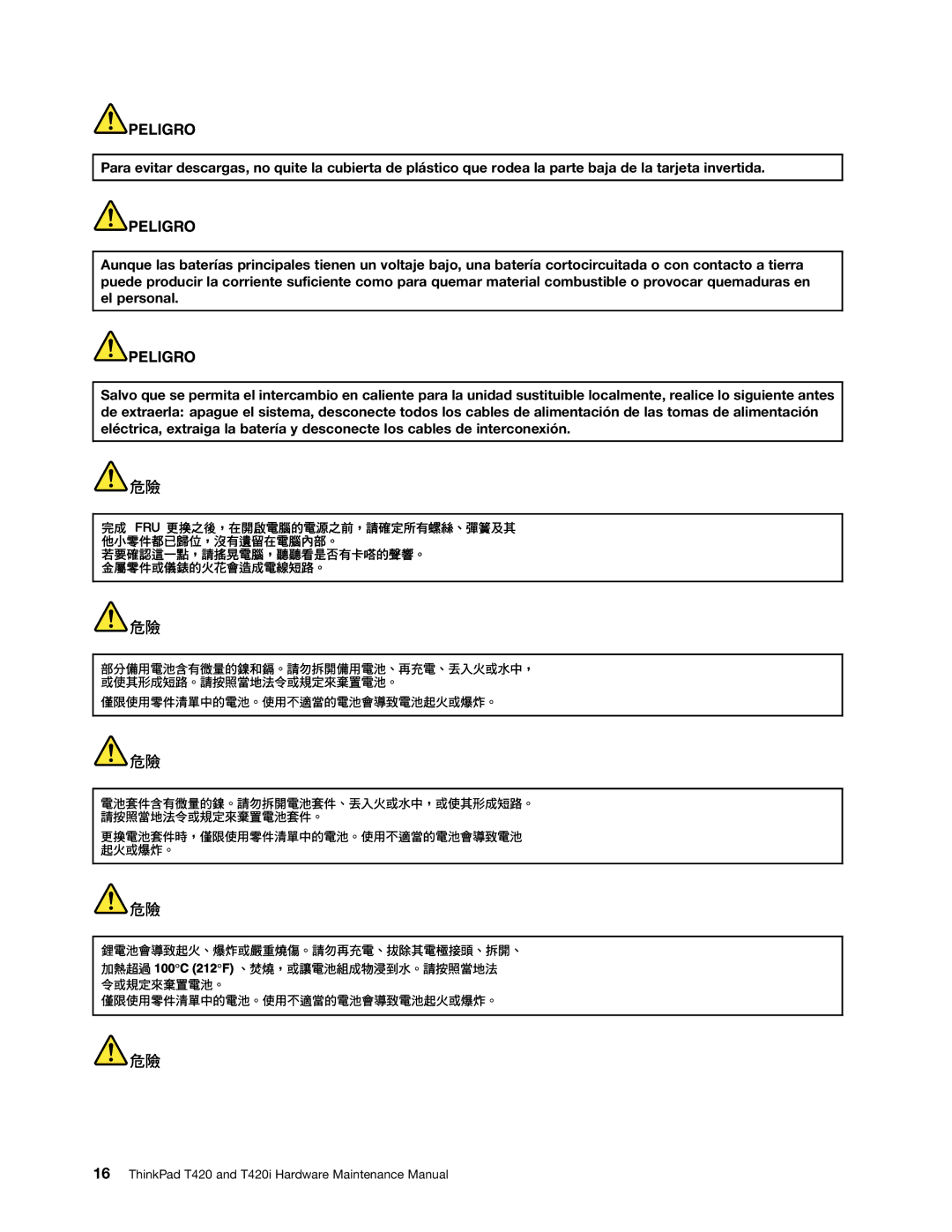 Lenovo manual ThinkPad T420 and T420i Hardware Maintenance Manual 