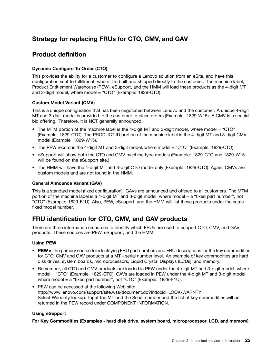 Lenovo T420i FRU identification for CTO, CMV, and GAV products, Dynamic Configure To Order CTO, Custom Model Variant CMV 