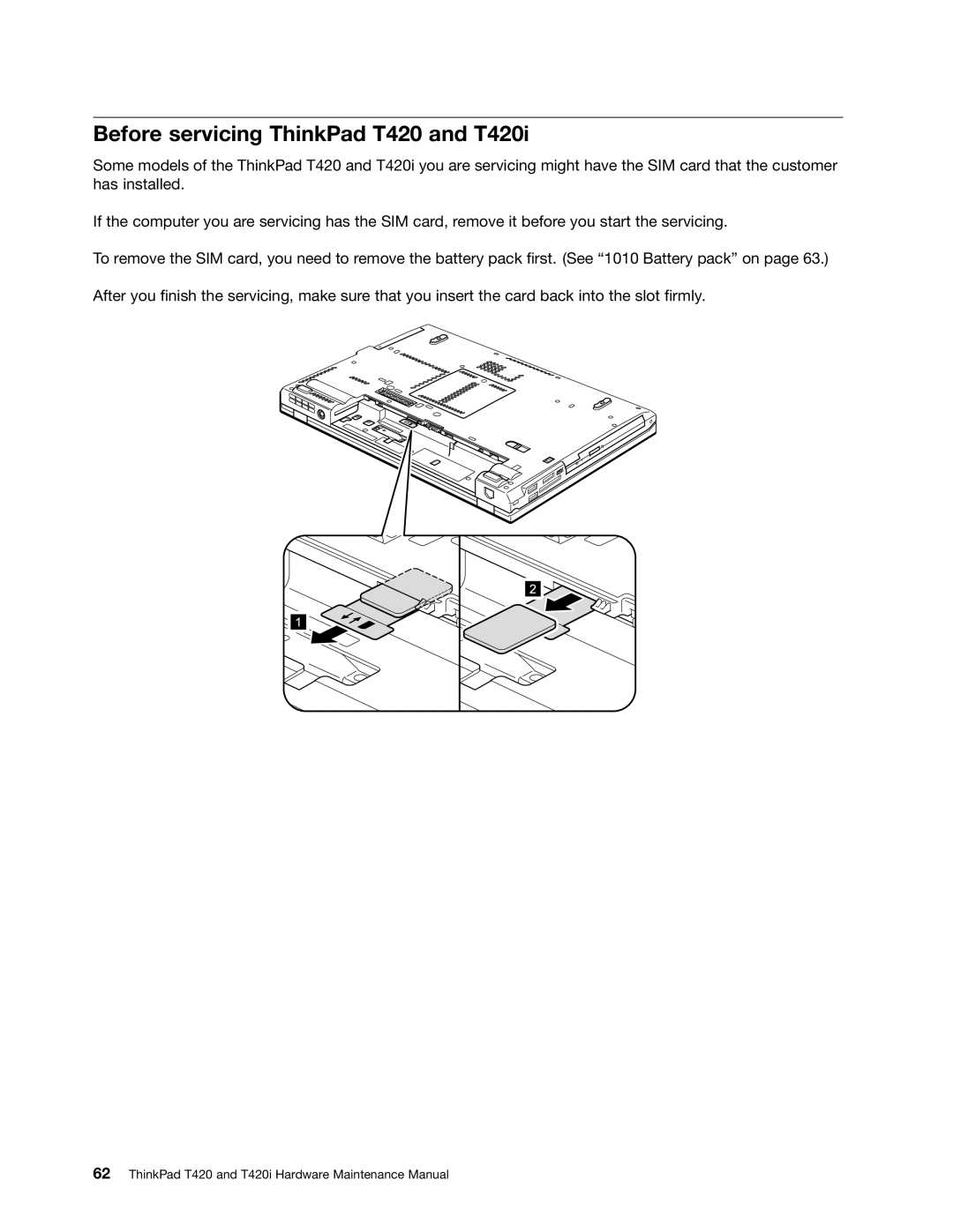 Lenovo manual Before servicing ThinkPad T420 and T420i 