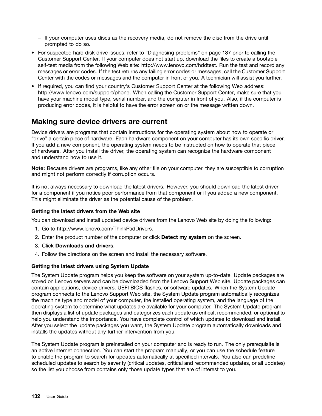 Lenovo T430SI, 2355AK4 manual Making sure device drivers are current, Getting the latest drivers from the Web site 