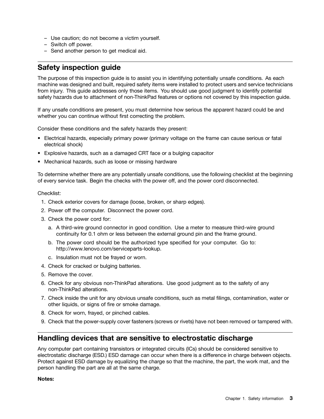 Lenovo T430U manual Safety inspection guide 