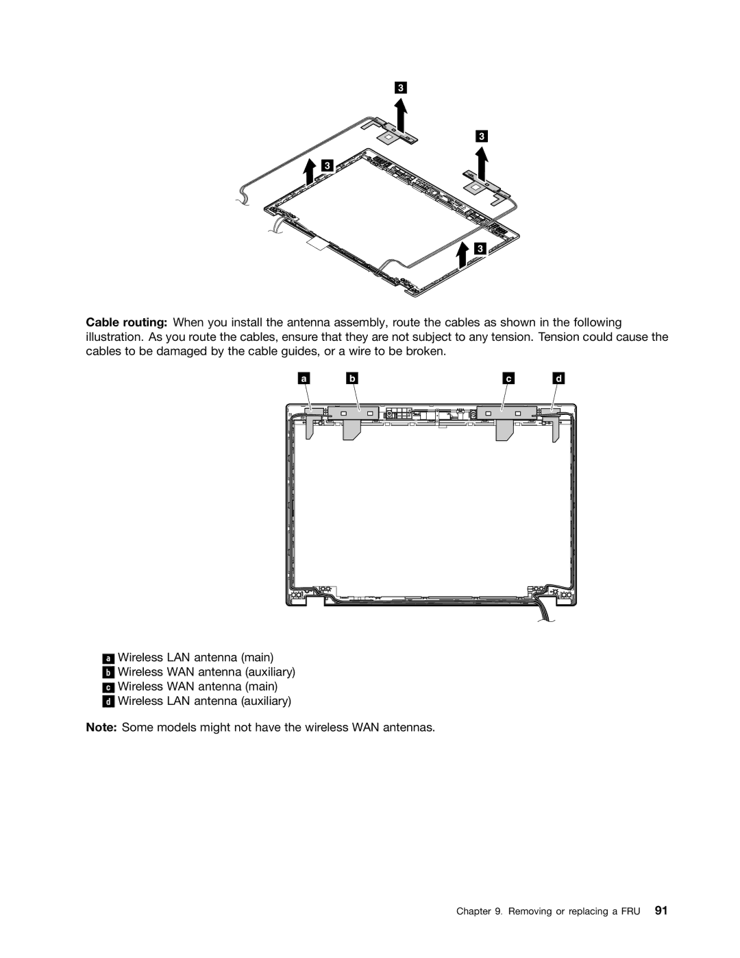 Lenovo T430U manual Removing or replacing a FRU 