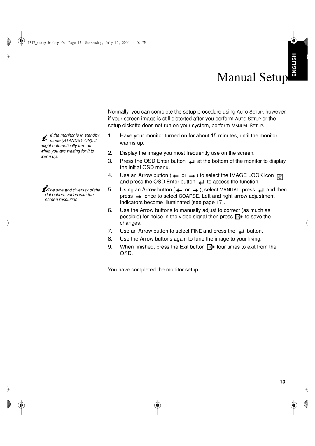 Lenovo T54H manual Manual Setup, Français English, Compl & Warr Japanese Italiano Español Deutsch 