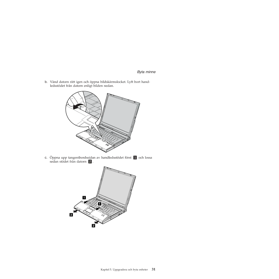 Lenovo T60 manual Byta minne 