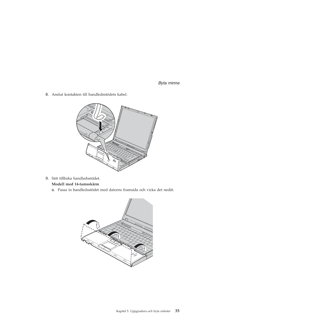 Lenovo T60 manual Modell med 14-tumsskärm 