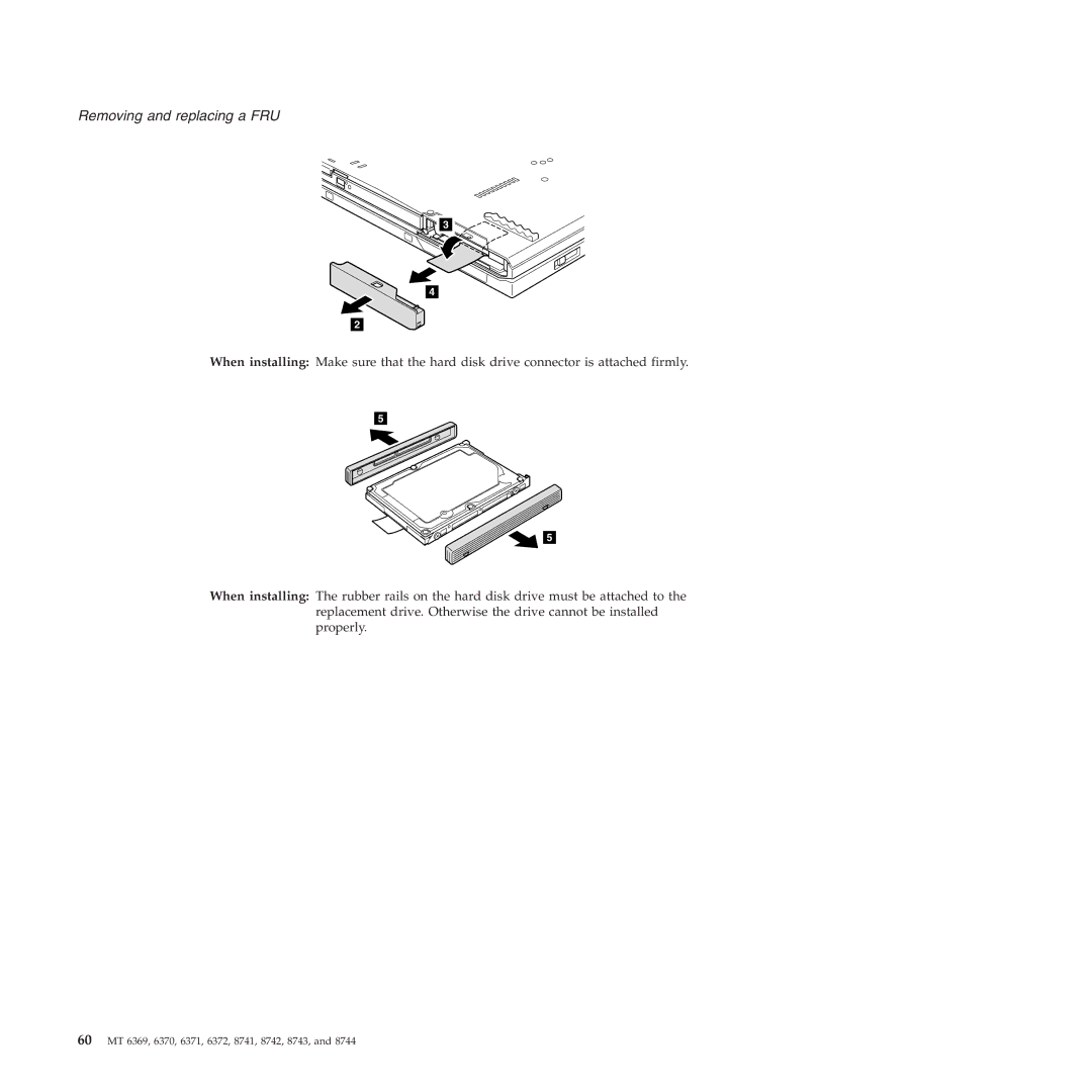 Lenovo T60P manual 60 MT 6369, 6370, 6371, 6372, 8741, 8742, 8743 