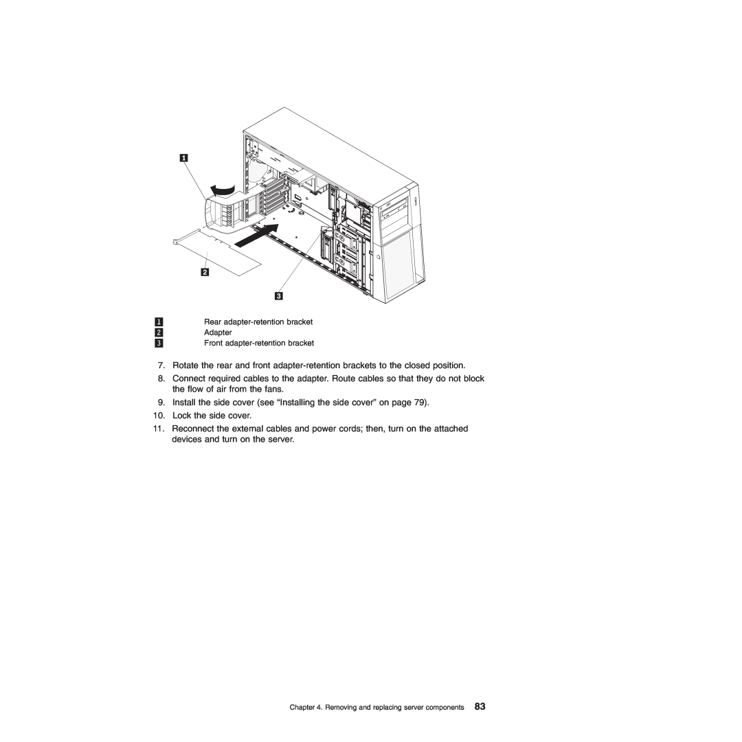 Lenovo TD100X manual Install the side cover see “Installing the side cover” on page 