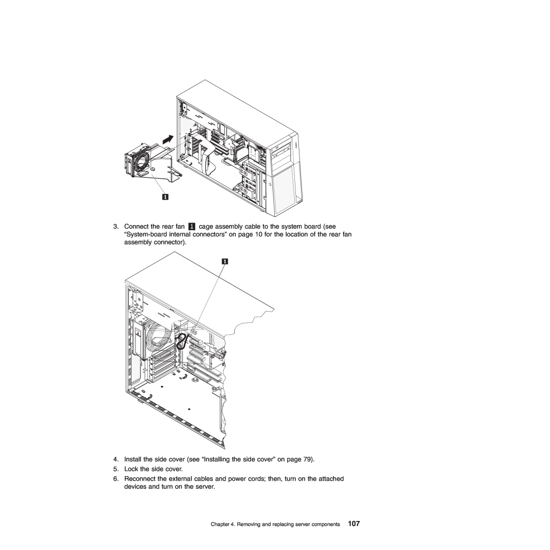 Lenovo TD100X manual Install the side cover see “Installing the side cover” on page 
