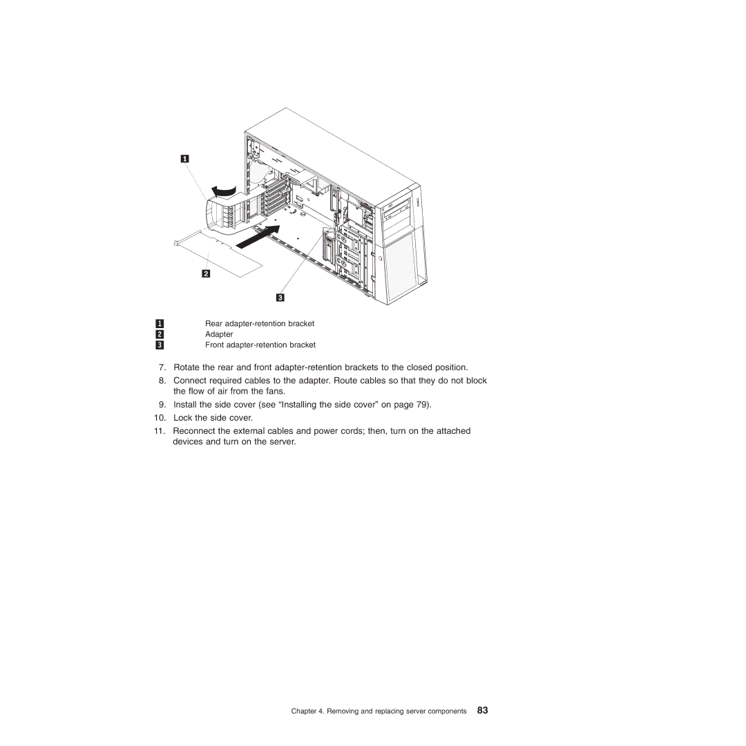 Lenovo TD100X manual Rear adapter-retention bracket 