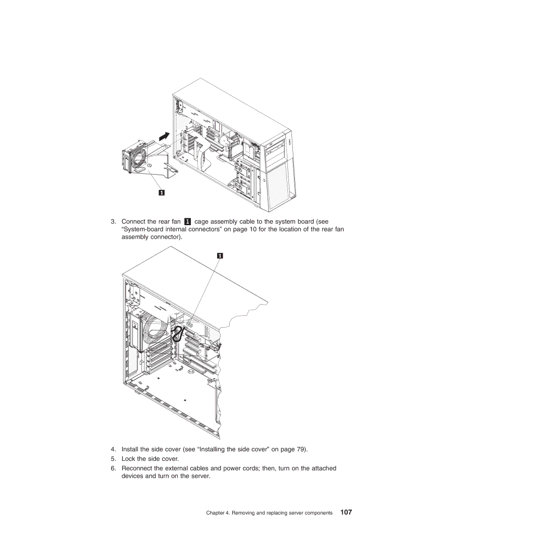 Lenovo TD100X manual Removing and replacing server components 