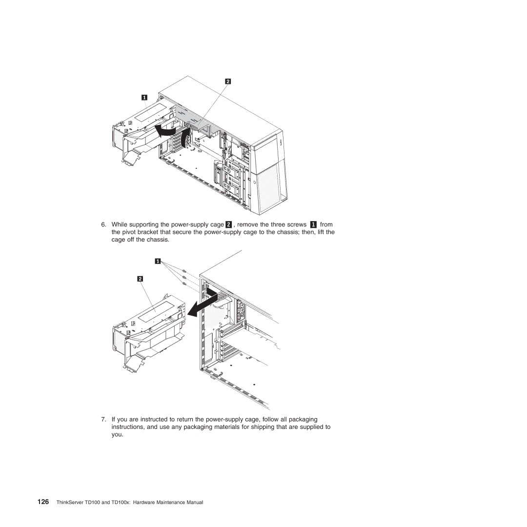 Lenovo TD100X manual ThinkServer TD100 and TD100x Hardware Maintenance Manual 