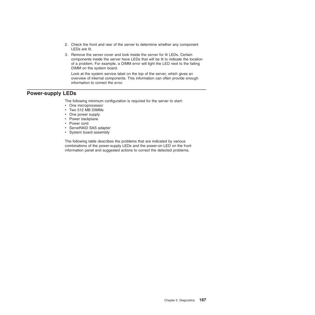 Lenovo TD100X manual Power-supply LEDs 