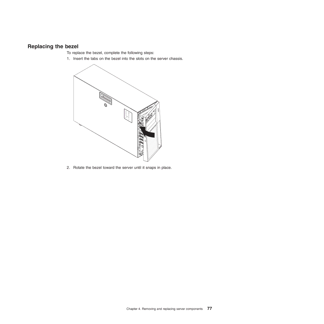 Lenovo TD100X manual Replacing the bezel 