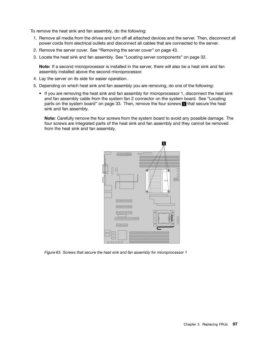 Lenovo TD230 manual Replacing FRUs 