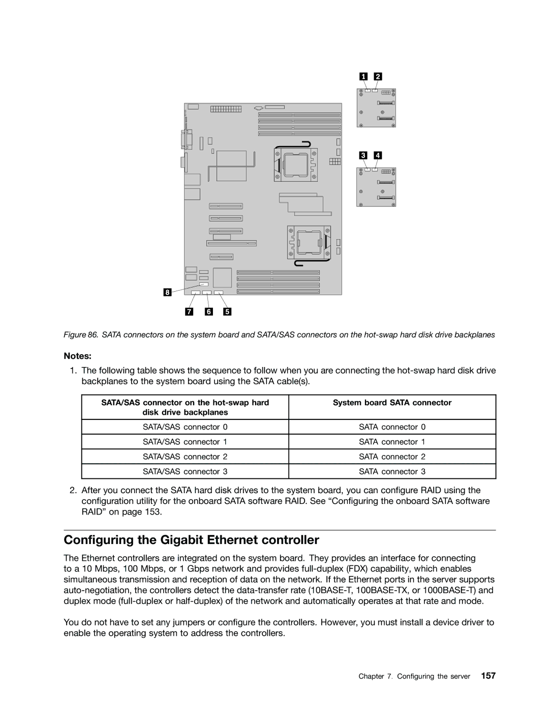 Lenovo TD230 manual Configuring the Gigabit Ethernet controller 