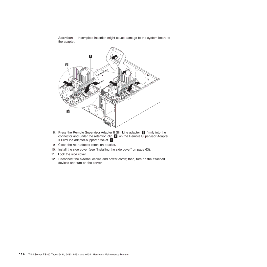 Lenovo 6432, TS100, 6434, 6431, 6433 manual 